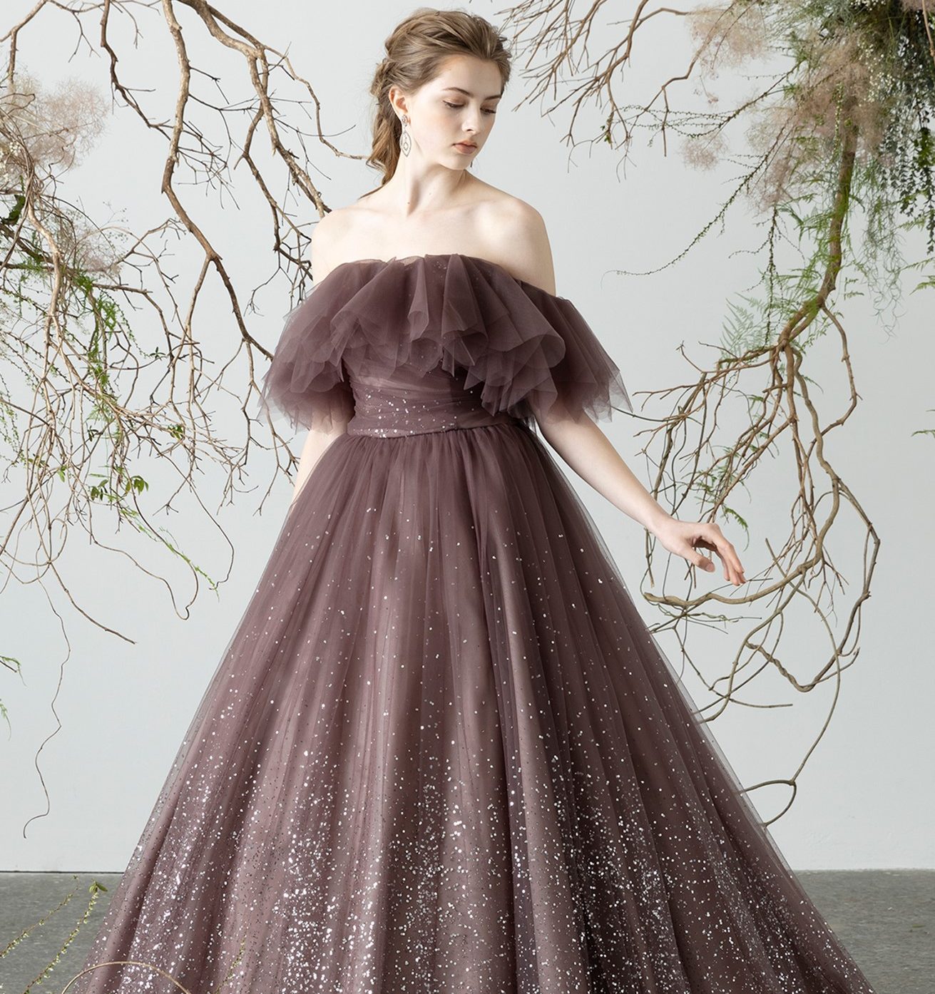 ブラウンポワ｜カラードレス｜ブライダルハウスTUTU